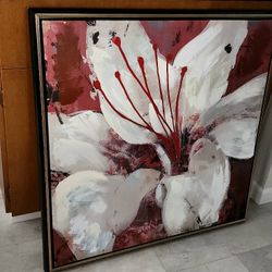 Large Framed FLORAL Canvas Wall  Art Picture