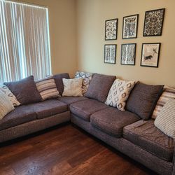 Grey Sectional And Chair 