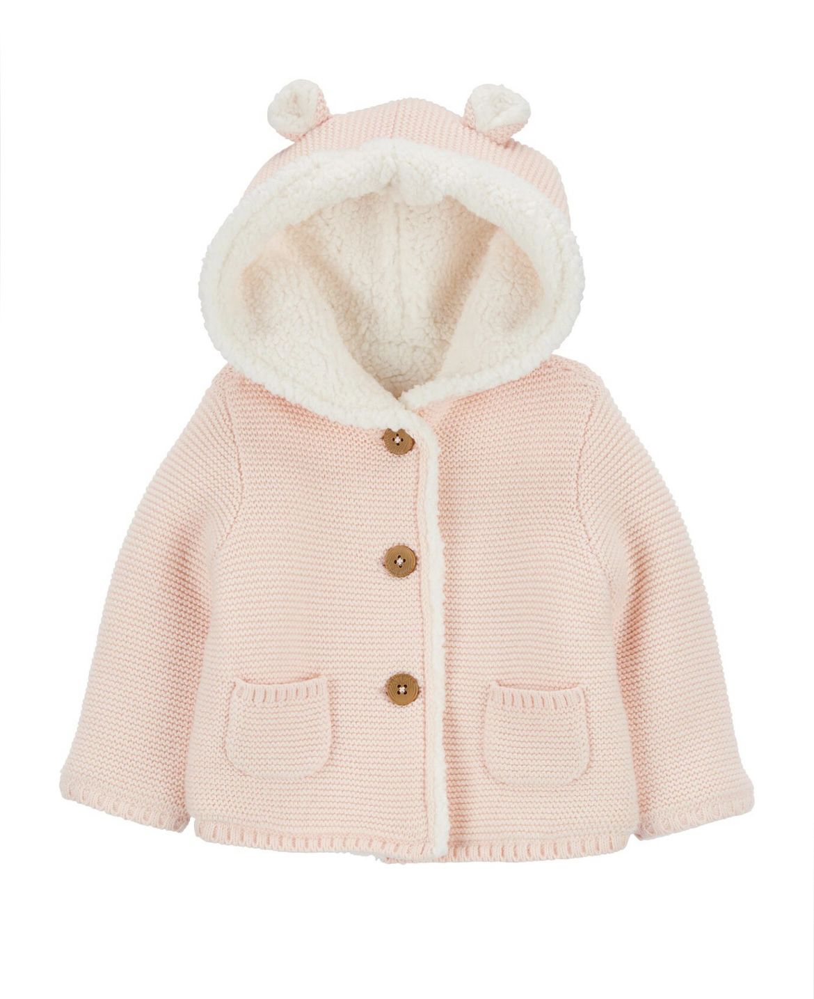 Baby Sherpa-Lined Hooded Cardigan