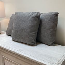 Outdoor Gray Linen Pillows