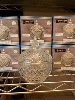 Simply Home Covered Glass Candy Dish