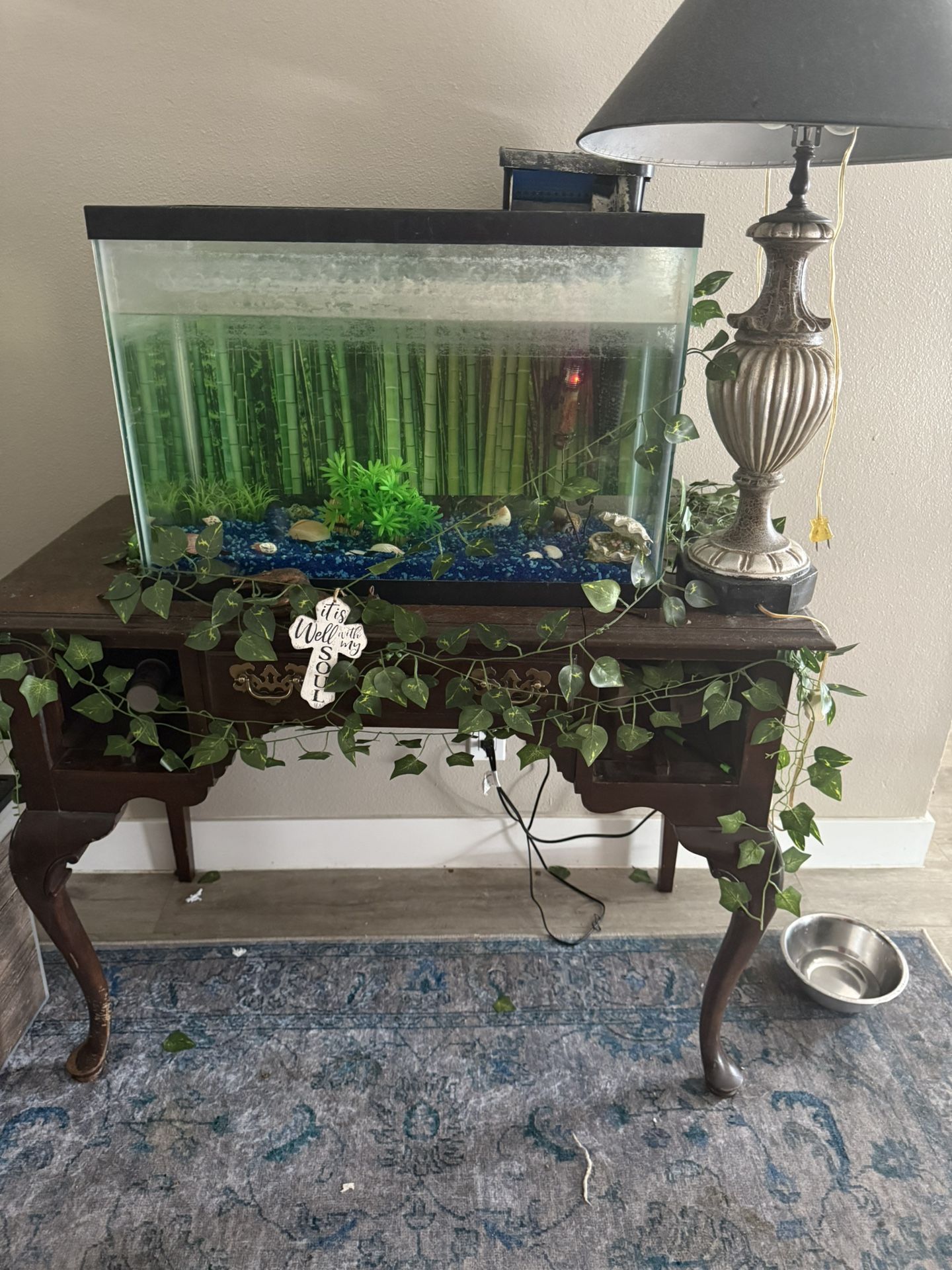 Fish Tank 20 Gal + Decor