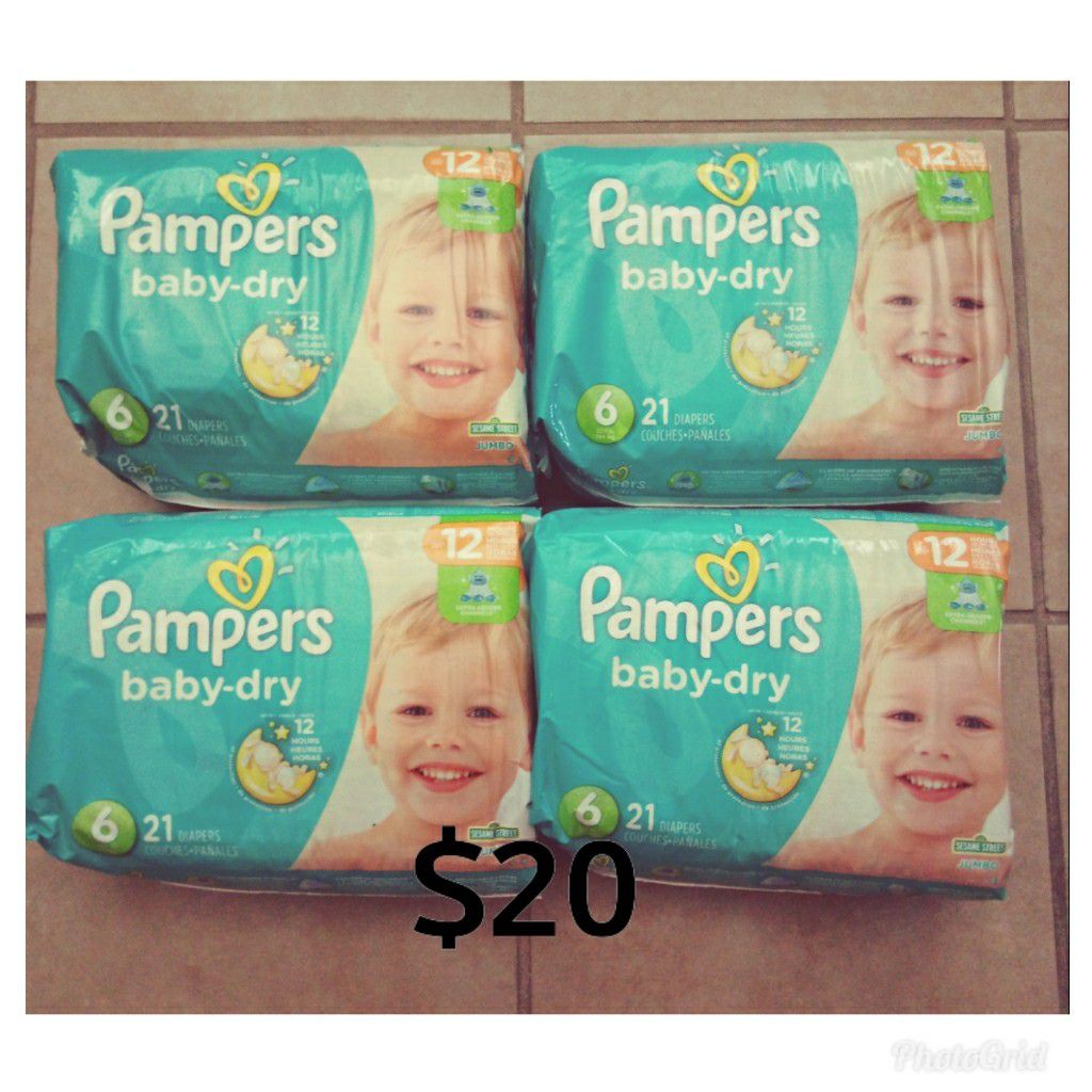 Pampers baby dry size 6. Diapers