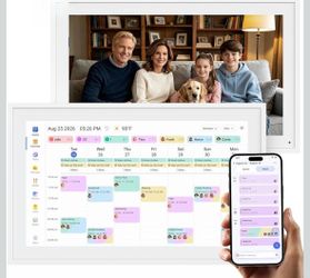 Digital Calendar, 15.6" Smart Electronic Calendar with WiFi Touchscreen Sync Google Outlook Calendar, Chore Chart, Reward, To-do List, Meal Planning,