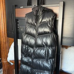 Genuine, leather, full length vest