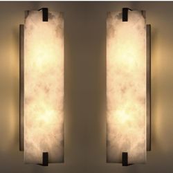 Square Cut Marble Wall Fixture Set