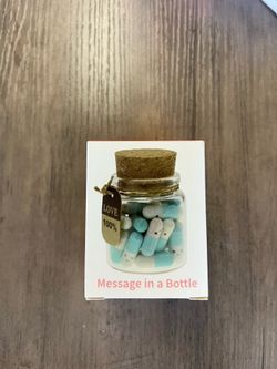 Infmetry Capsule Notes Pills in a Glass Bottle Letter Messages
