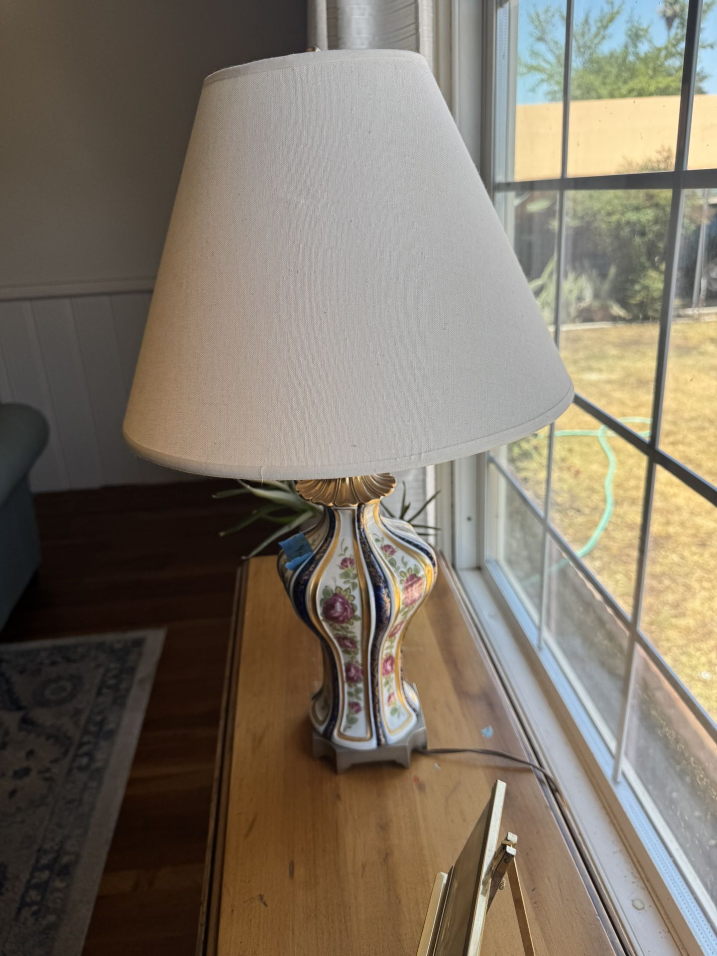 Vintage Enamel Metal Lamp
