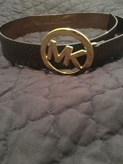 Michael Kors Medium Brownish Taupe Belt with Gold Buckle