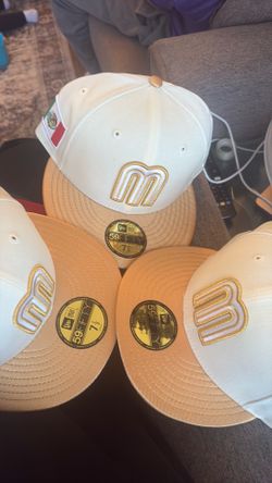 New Era Mexico cream and gold color cap