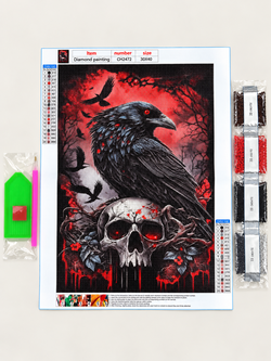 Raven & Skull DIY Diamond Painting Kit 30 x 40 cm - CH2472