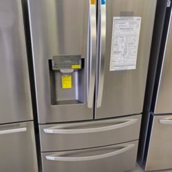 LG STAINLESS STEEL 4 DOOR FRENCH DOOR 28 CB FT OPEN BOX ITEM