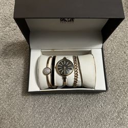 Anne Klein Women's Bangle Watch and Bracelet Set