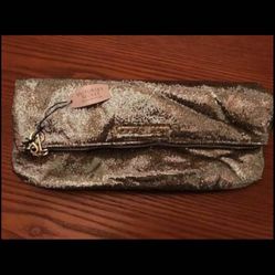 Victoria Secret Gold Glitter Hand Pouch