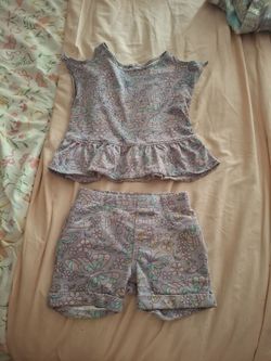 Cute girls outfit , flannel fabric.