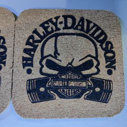 Harley Davidson Cork Coasters 