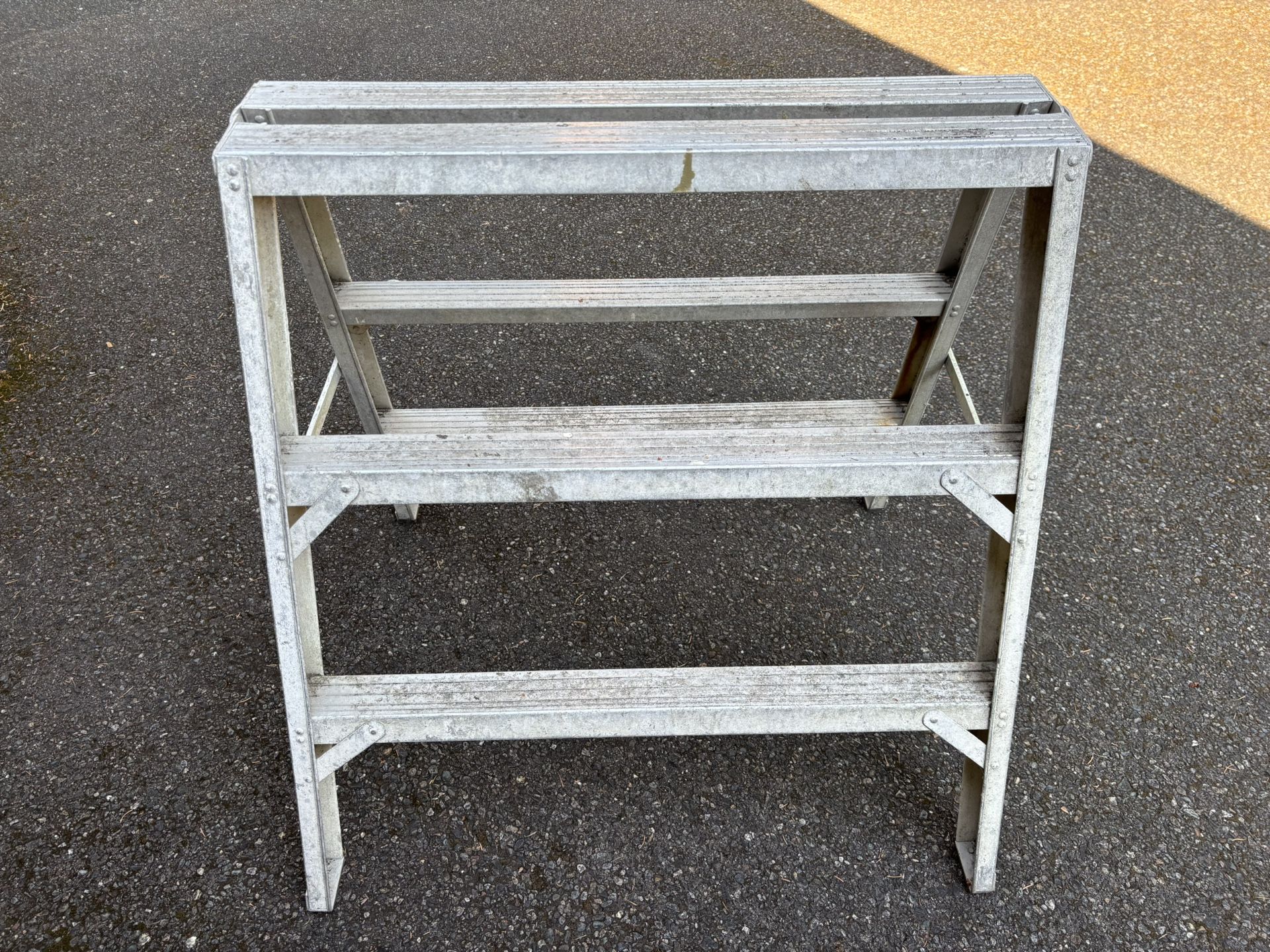 3 Ft Aluminum Flat-Top Sawhorse Ladder