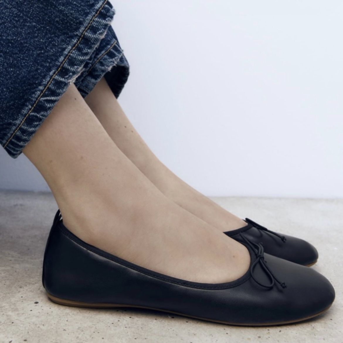NEW CAT & JACK black flats girls Size 13