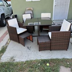9 Piece Compact Outdoor Patio Set 