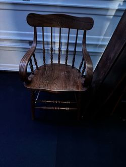 Old German wooden chair