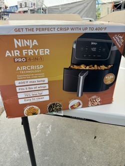 NINJA 5 qt. Black Stainless Steel Air Fryer Pro with Air Fry Roast Reheat and Dehydrate
