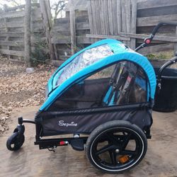 Sepnine 2 in 1 Canopy Carrier stroller/Bike Trailer