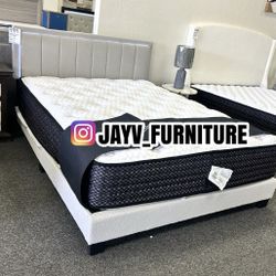 New Queen Bed Frame With Mattress 