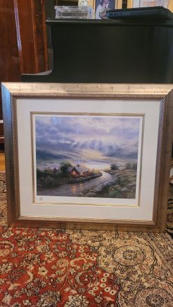 Large Original Signed/Numbered Thomas Kinkade Lithograph