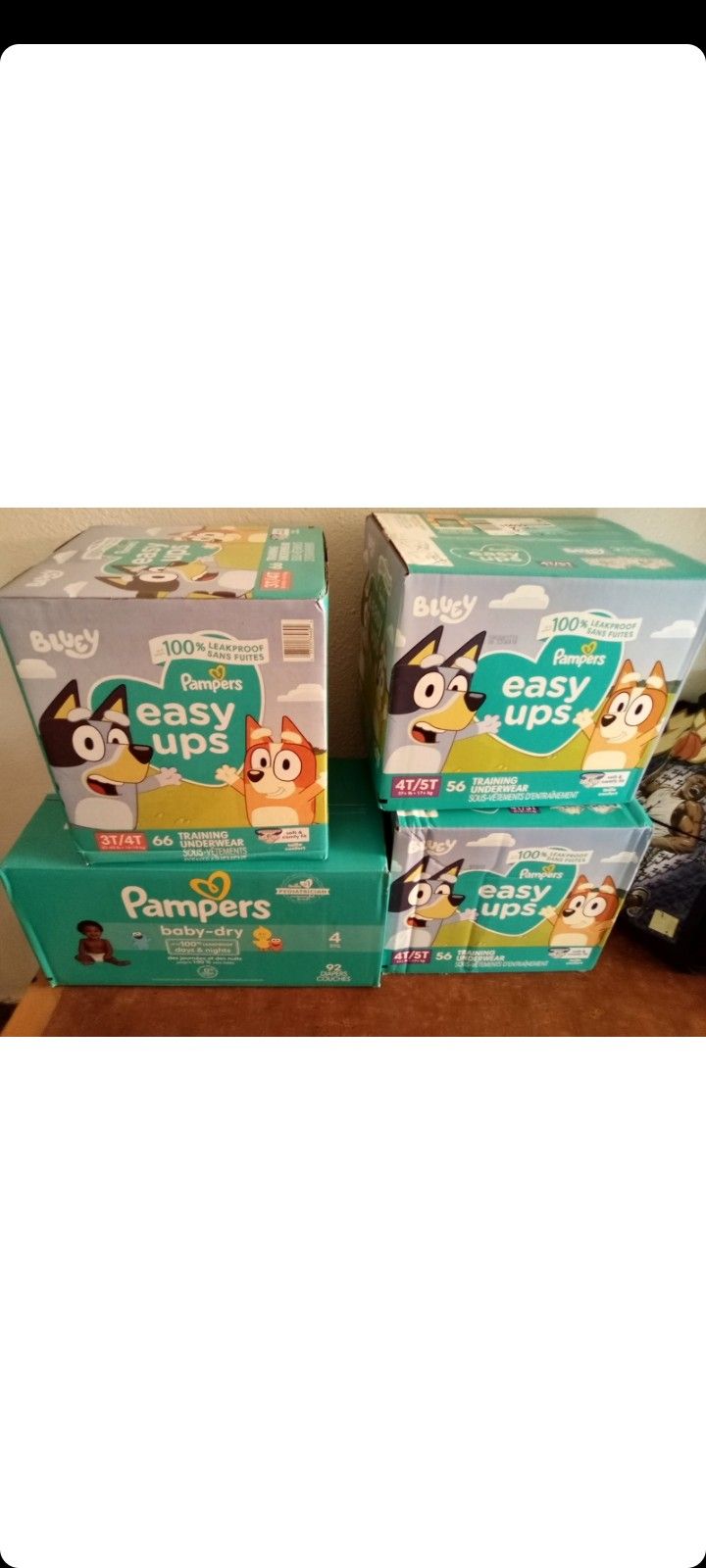 4 Boxes of Pampers