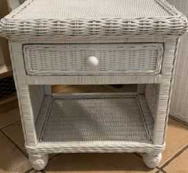Wicker nightstand