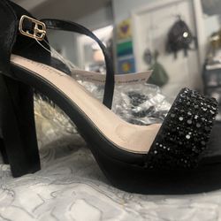 Black Heels-Gems-Strap-PROM/DANCE
