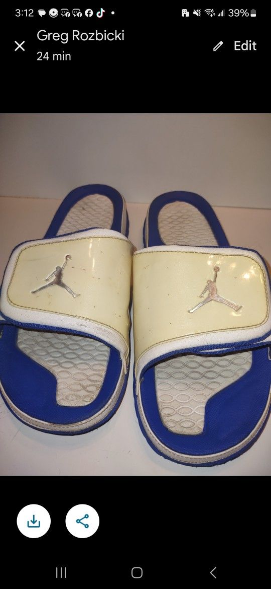 Nike Jordan Jumping Man Slides. Candles Size 10