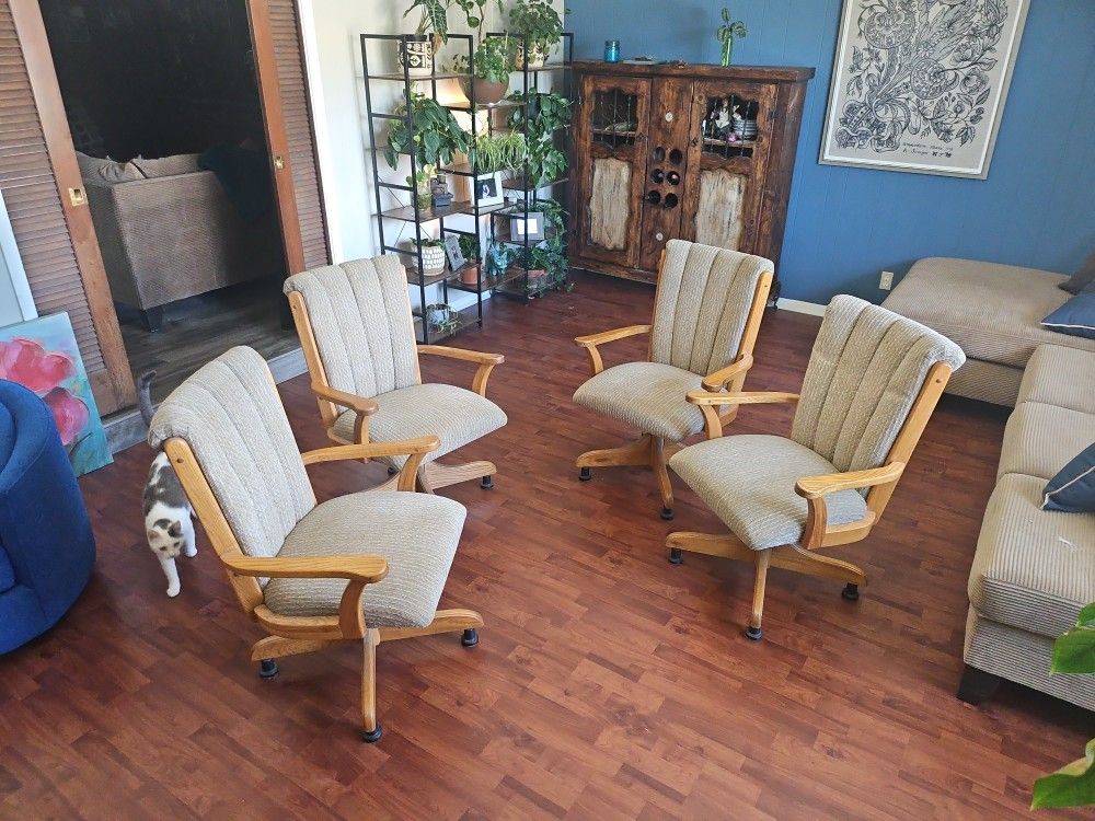 4 Swivel Rocking Chairs