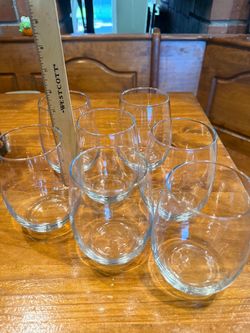 Set of 7 Stemless Wine Glasses