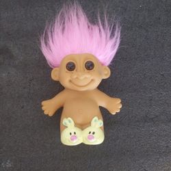 Lot of 7 Troll Dolls Easter Bunny Slippers ++