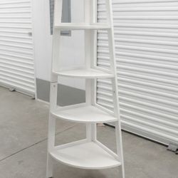 Modern White Corner Shelving Unit