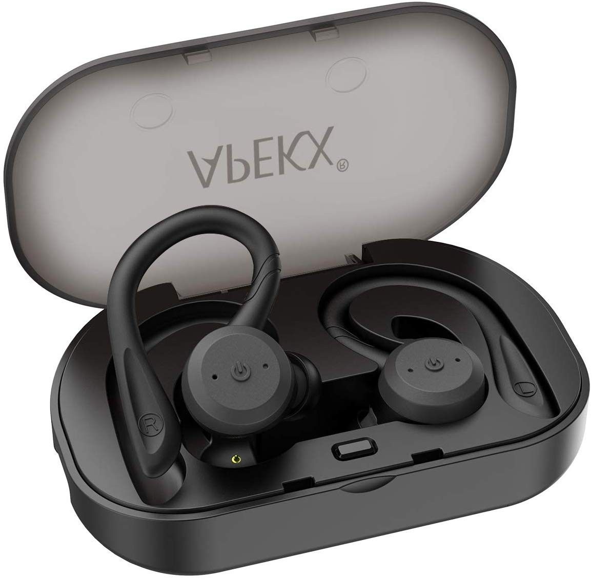 APEKX True Wireless Bluetooth 5.0 Sports Earbuds IPX7 Waterproof Mic