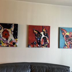 Puppy Wall Art Set Of 3 