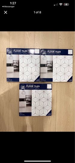 Luxury vinyl peel and stick floor tiles