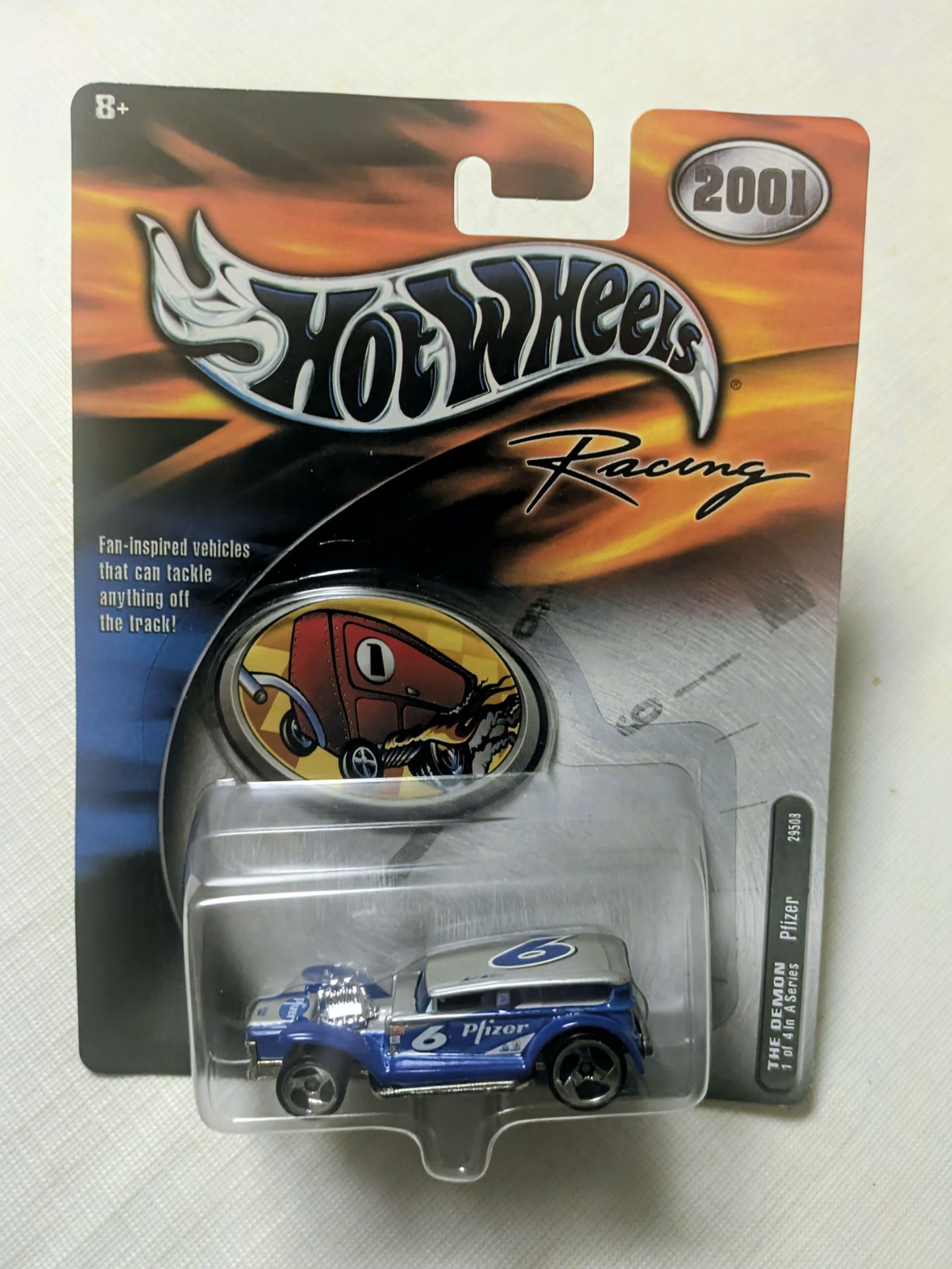HOT WHEELS 2001 RACING #6 THE DEMON. SERIES PLIZER
