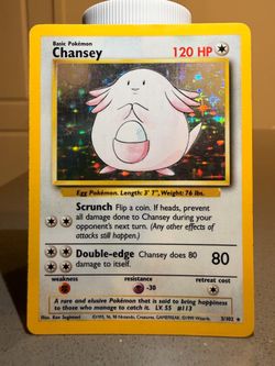 Chansey Base Set Holo 3/102 Pokemon TCG
