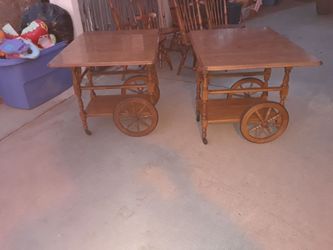 2 VINTAGE BAR TABLES