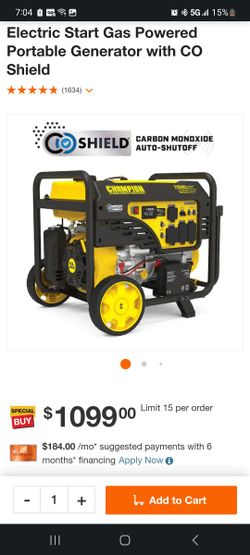 Champion Gas Power Generator 11(contact info removed)