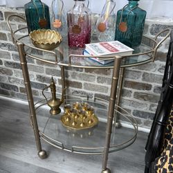 It’s a BAMBOOPALOOZA! Chinoiserie Chairs, Bamboo Bar Cart and Nesting Glass Tables