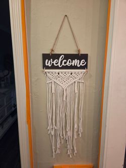 Macrame WELCOME Wall Hanging