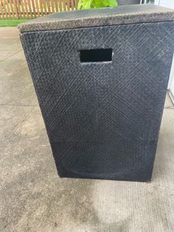 Solid Woven Storage Bin