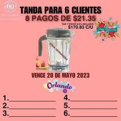 Tanda De Vaso De Licuadora 
