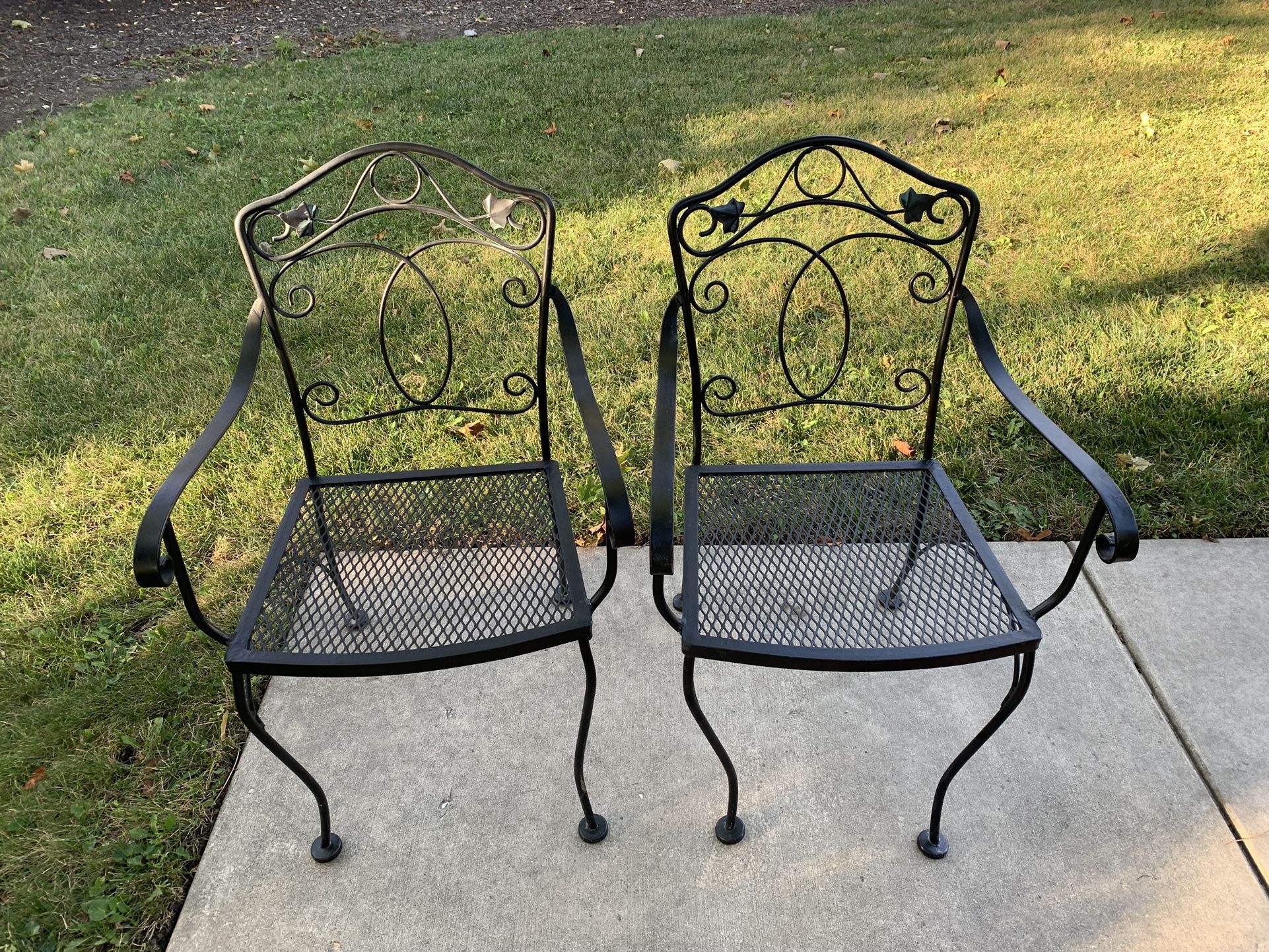 Vintage Wrought Iron Chairs