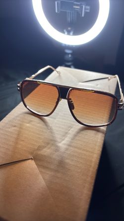 Square Aviator Sunglasses Tortoise Gold Frame