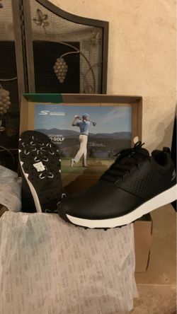 (NEW) Size 12 Black Water proof Sketchers go golf collection shoes
